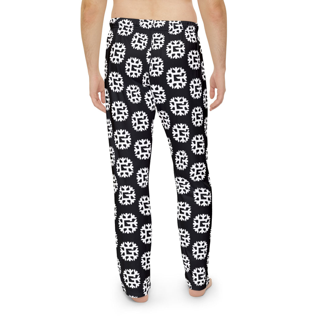 SnowyGee Signature Monogram Pajama Pants — Men's Black