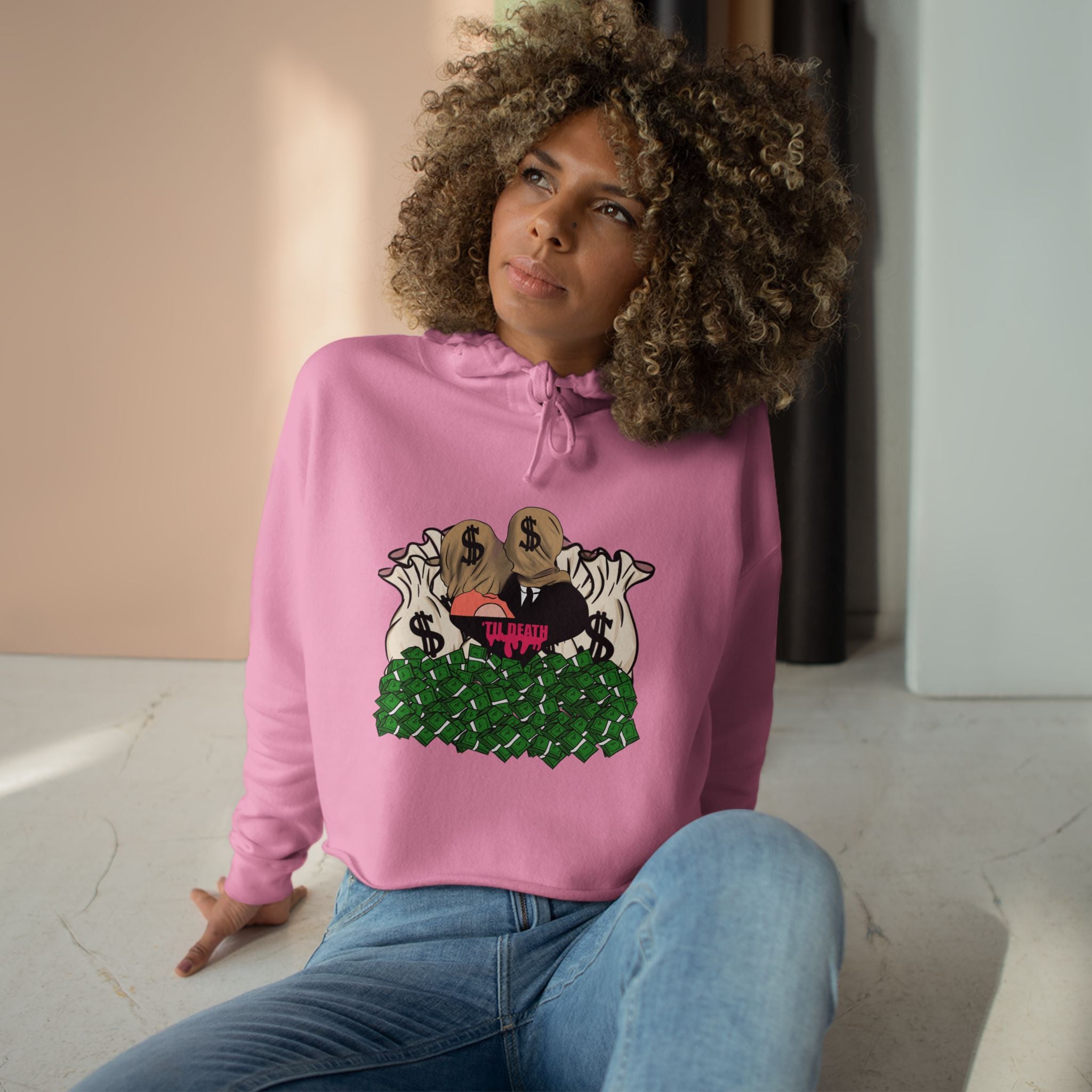 SnowyGee 'Til Death Crop Hoodie