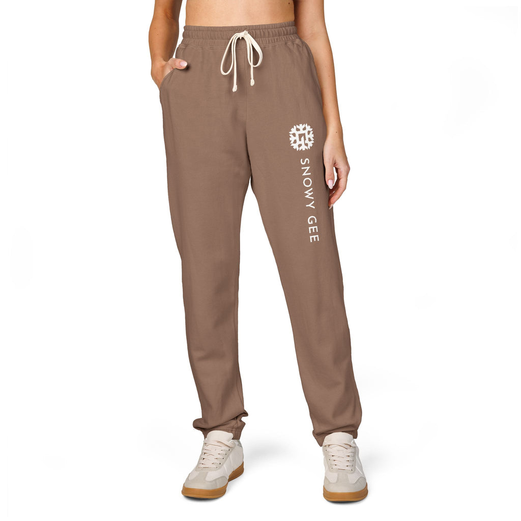 SnowyGee Vertical Logo Fleece Sweatpants