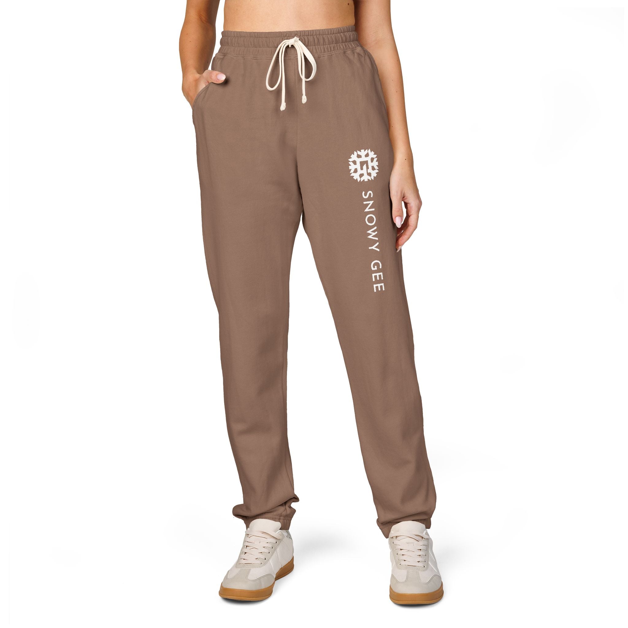 SnowyGee Vertical Logo Fleece Sweatpants