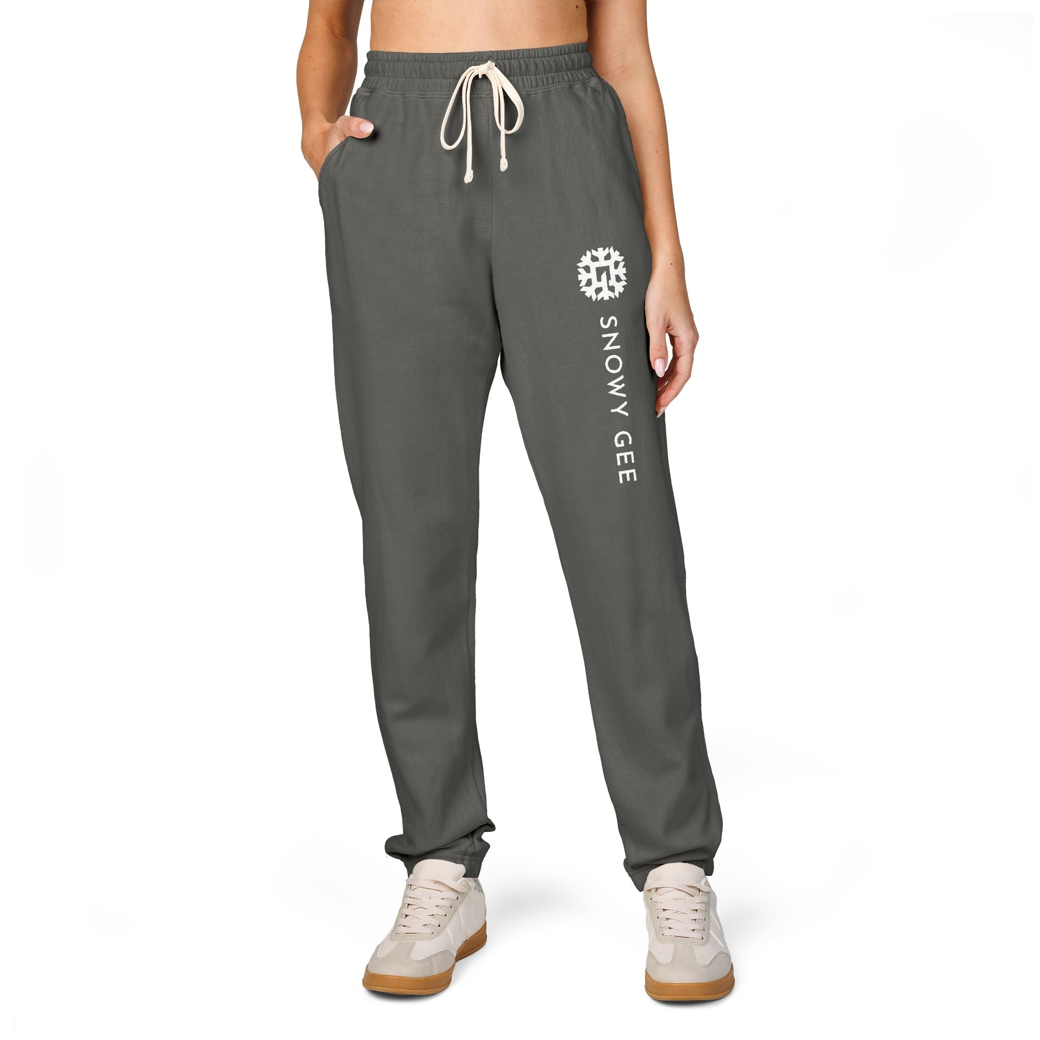 SnowyGee Vertical Logo Fleece Sweatpants
