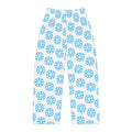 SnowyGee Signature Monogram Pajama Pants — White & Blue