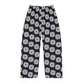 SnowyGee Signature Monogram Pajama Pants — Black