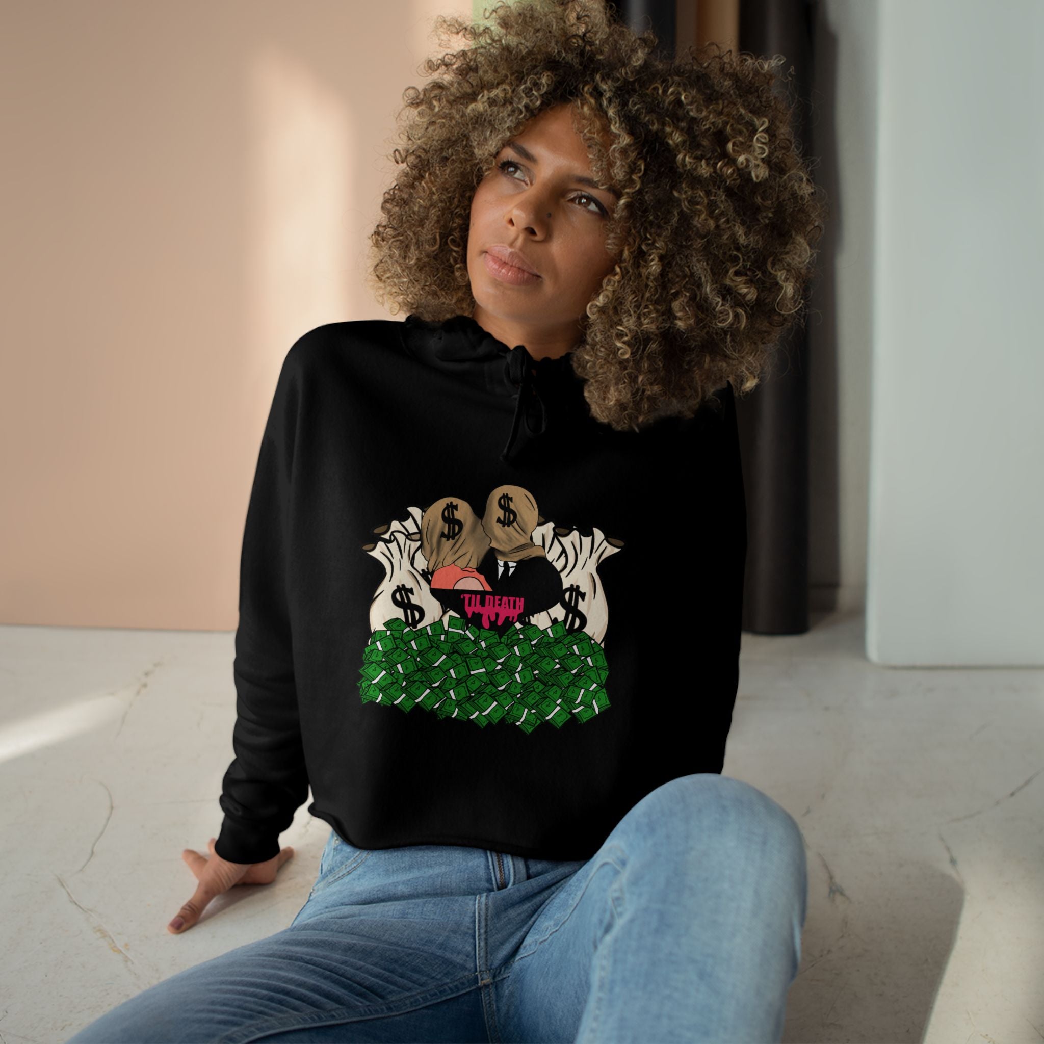 SnowyGee 'Til Death Crop Hoodie