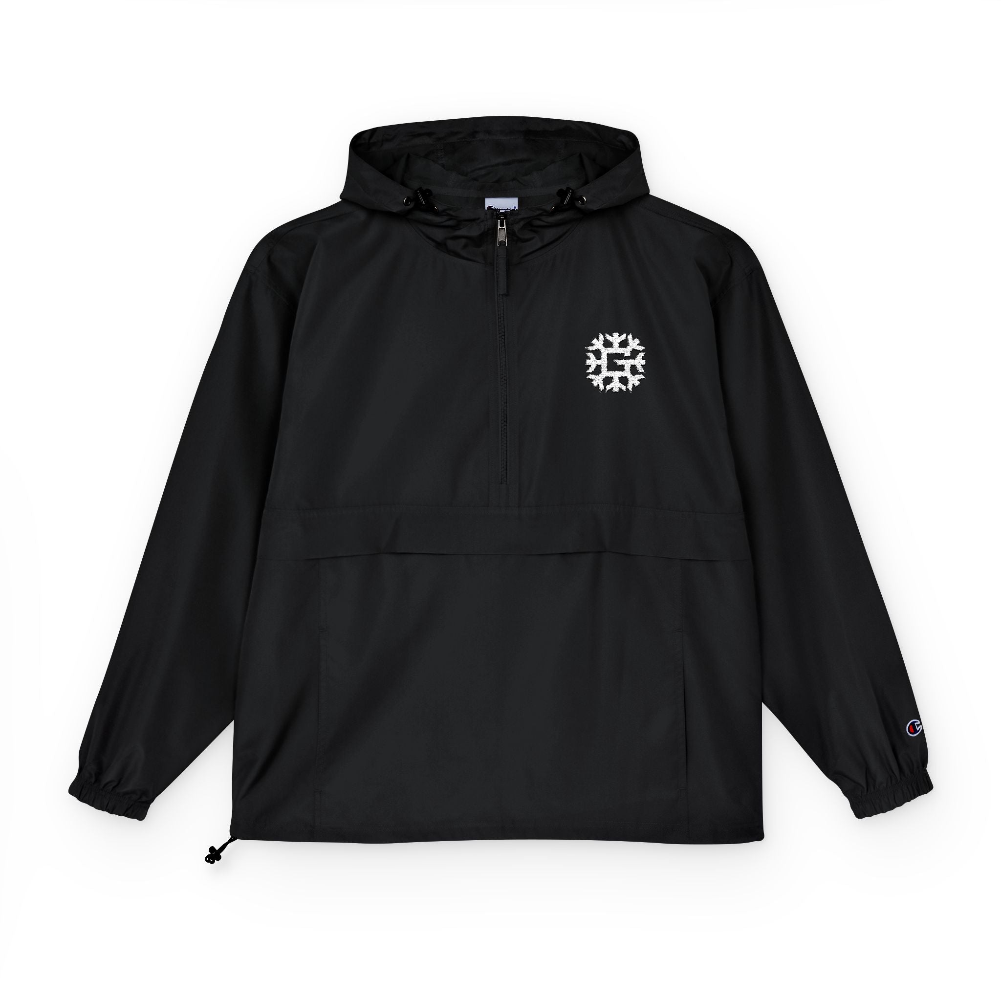SnowyGee Embroidered Anorak — Packable Windbreaker