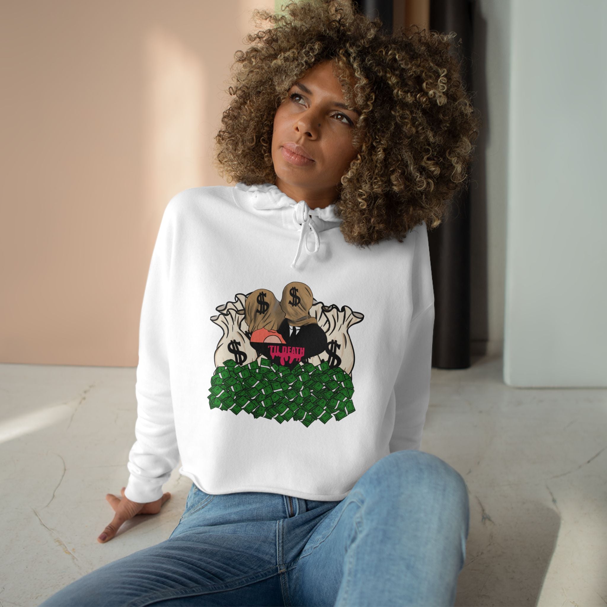 SnowyGee 'Til Death Crop Hoodie