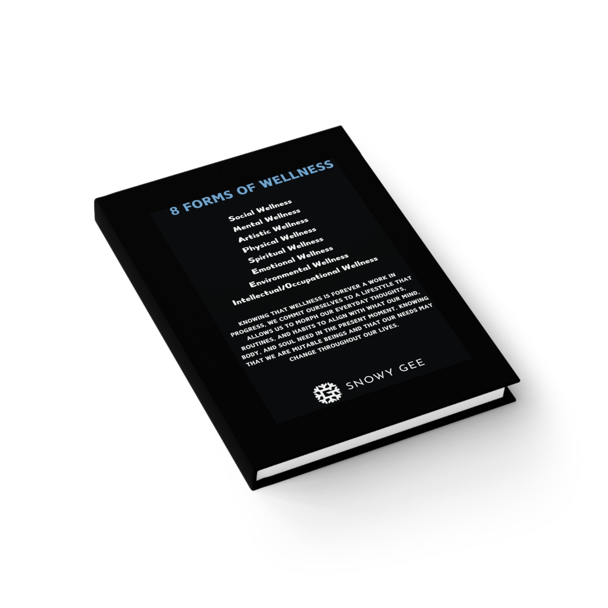 SnowyGee Celestial Journal — 8 Forms of Wellness