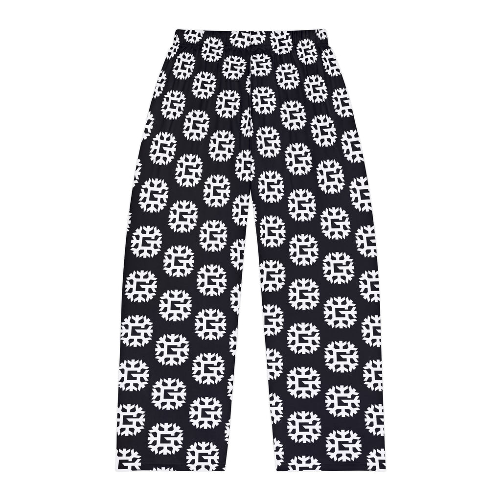 SnowyGee Signature Monogram Pajama Pants — Men's Black