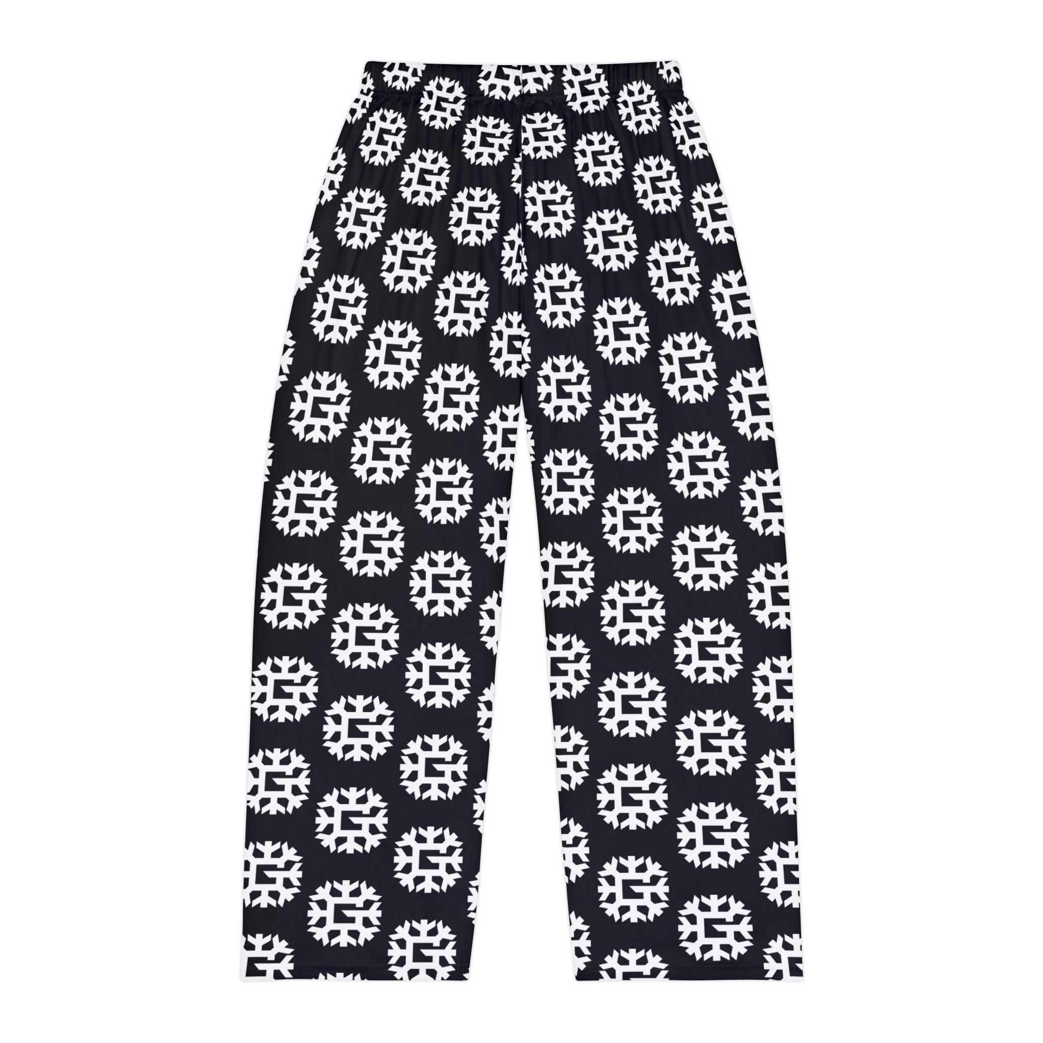 SnowyGee Signature Monogram Pajama Pants — Men's Black