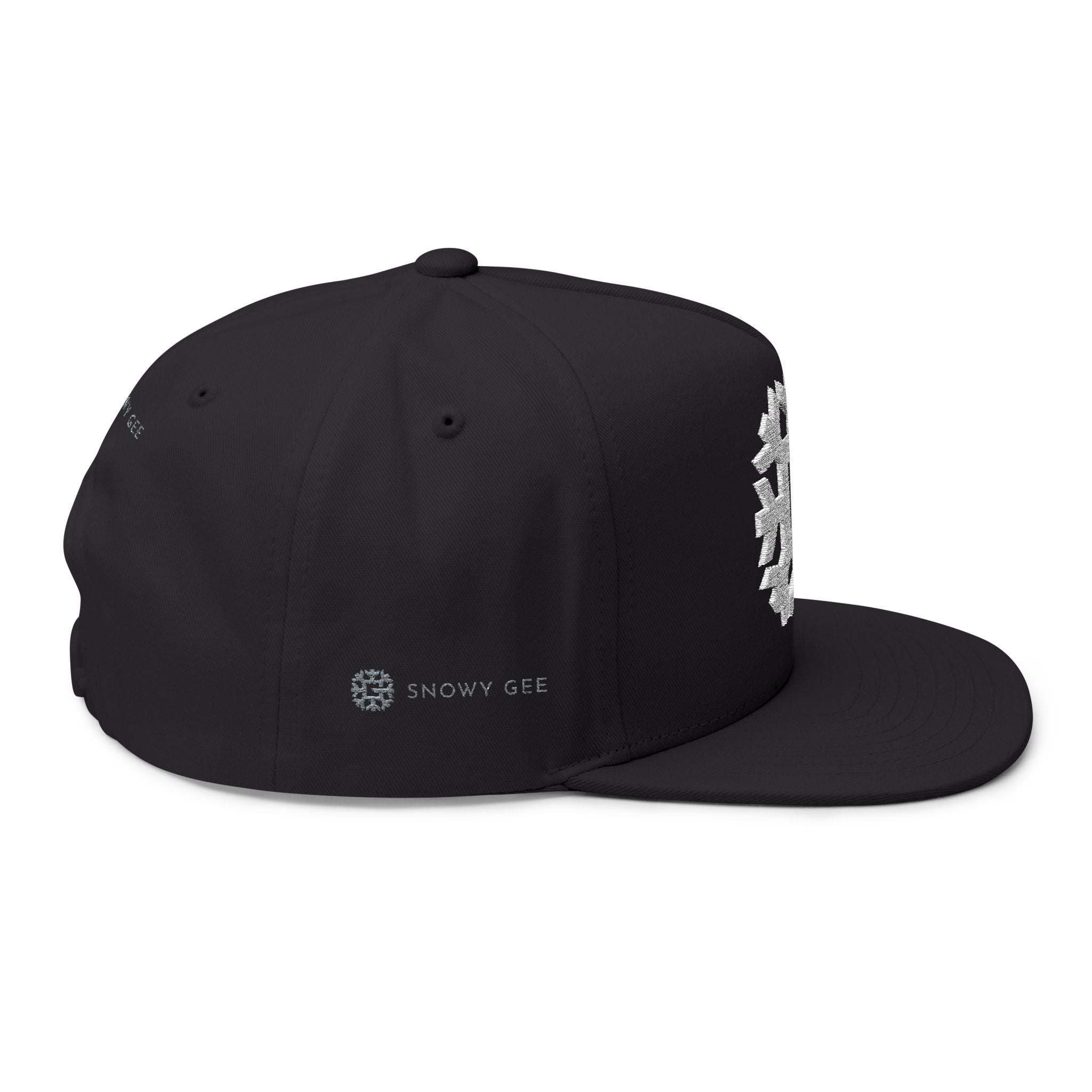 SnowyGee Signature Snapback — Embroidered Logo Cap