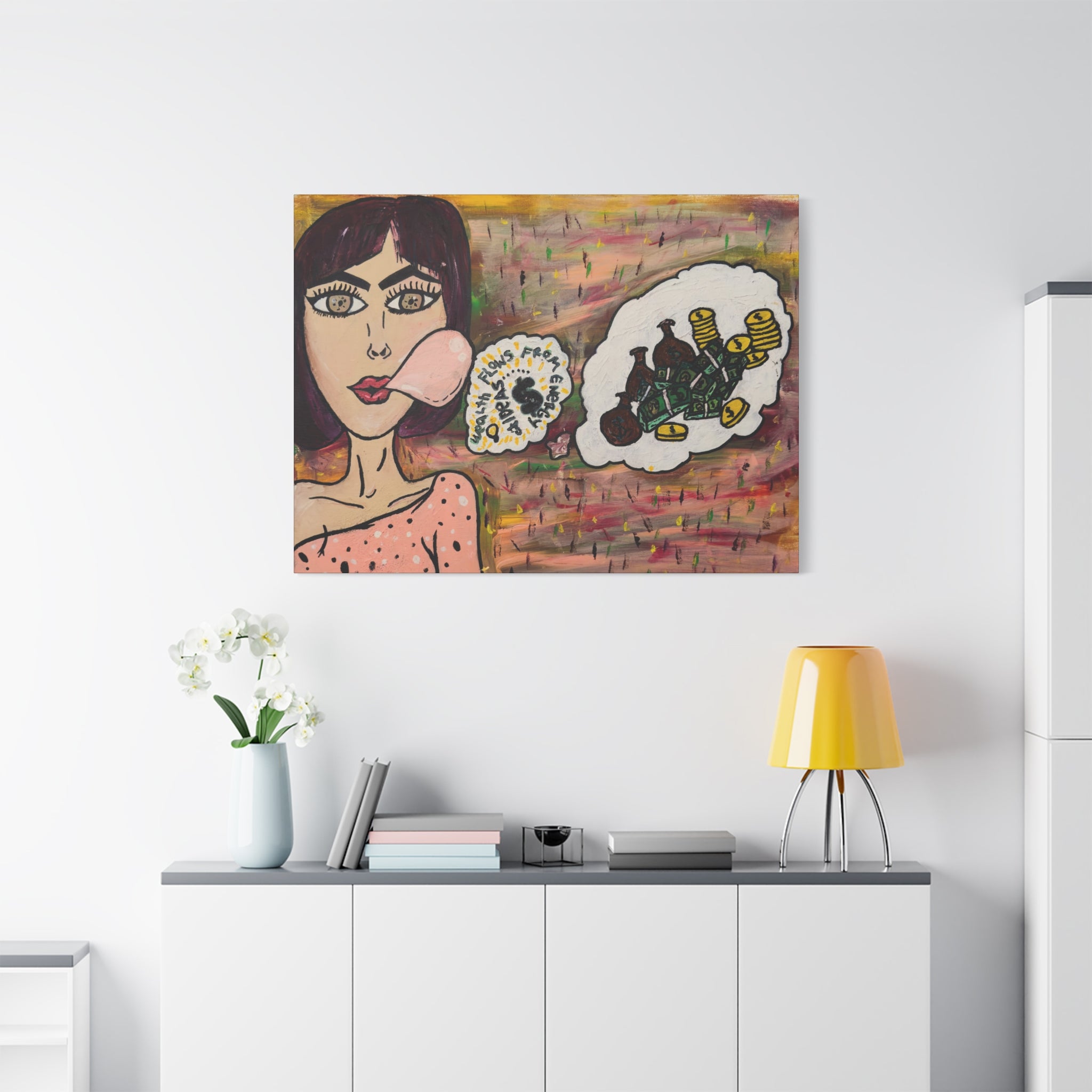 SnowyGee Manifesting — Original Canvas Print