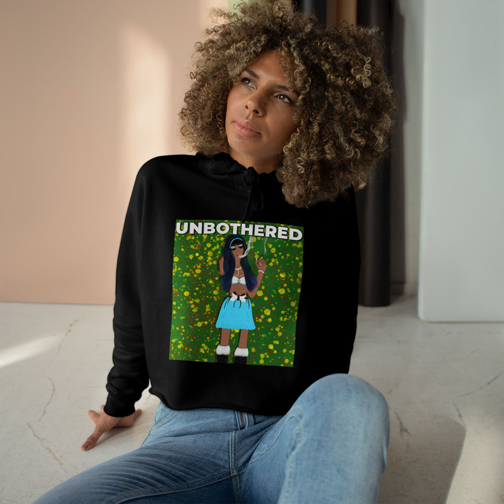 SnowyGee Unbothered Crop Hoodie