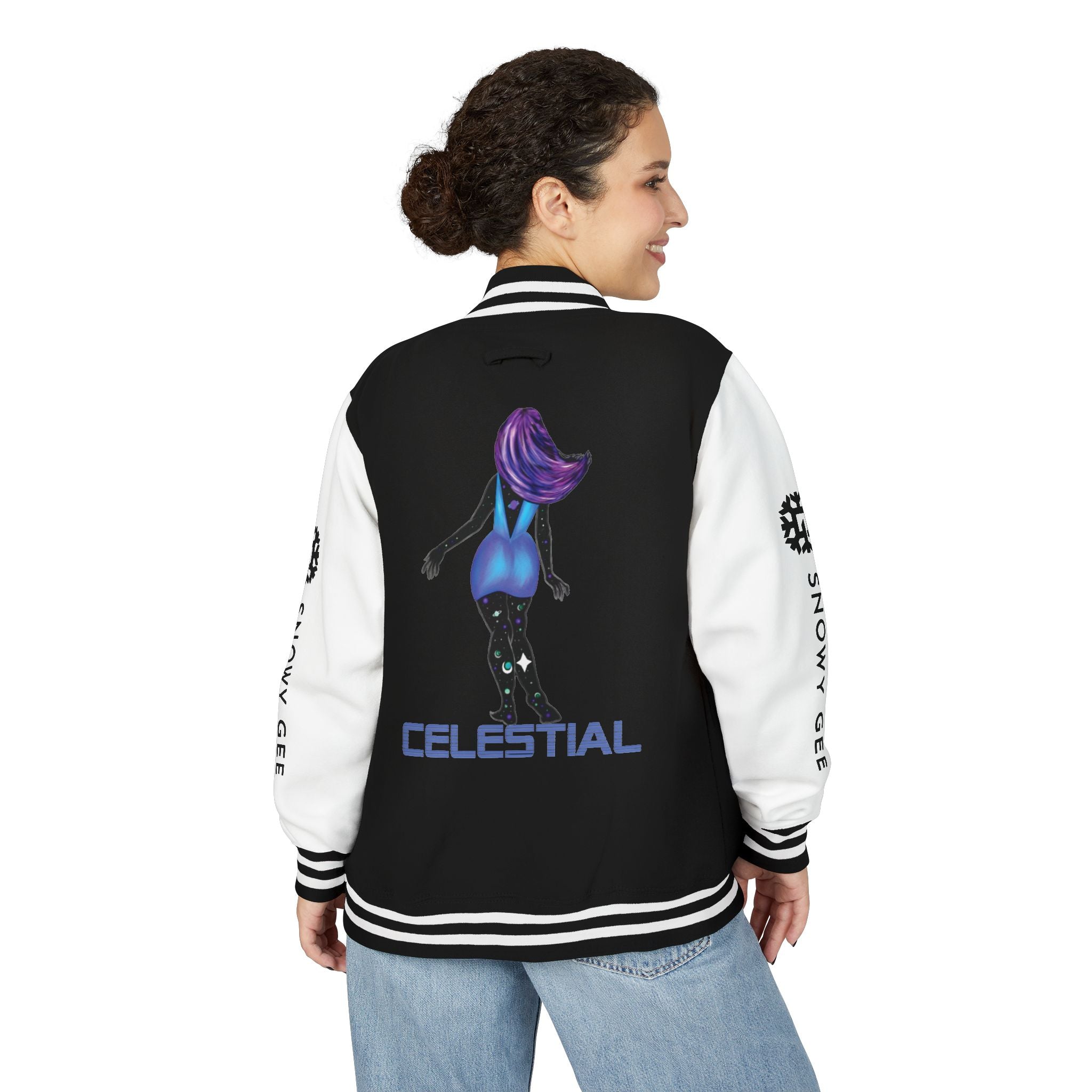 SnowyGee Celestial Varsity Jacket — Letterman