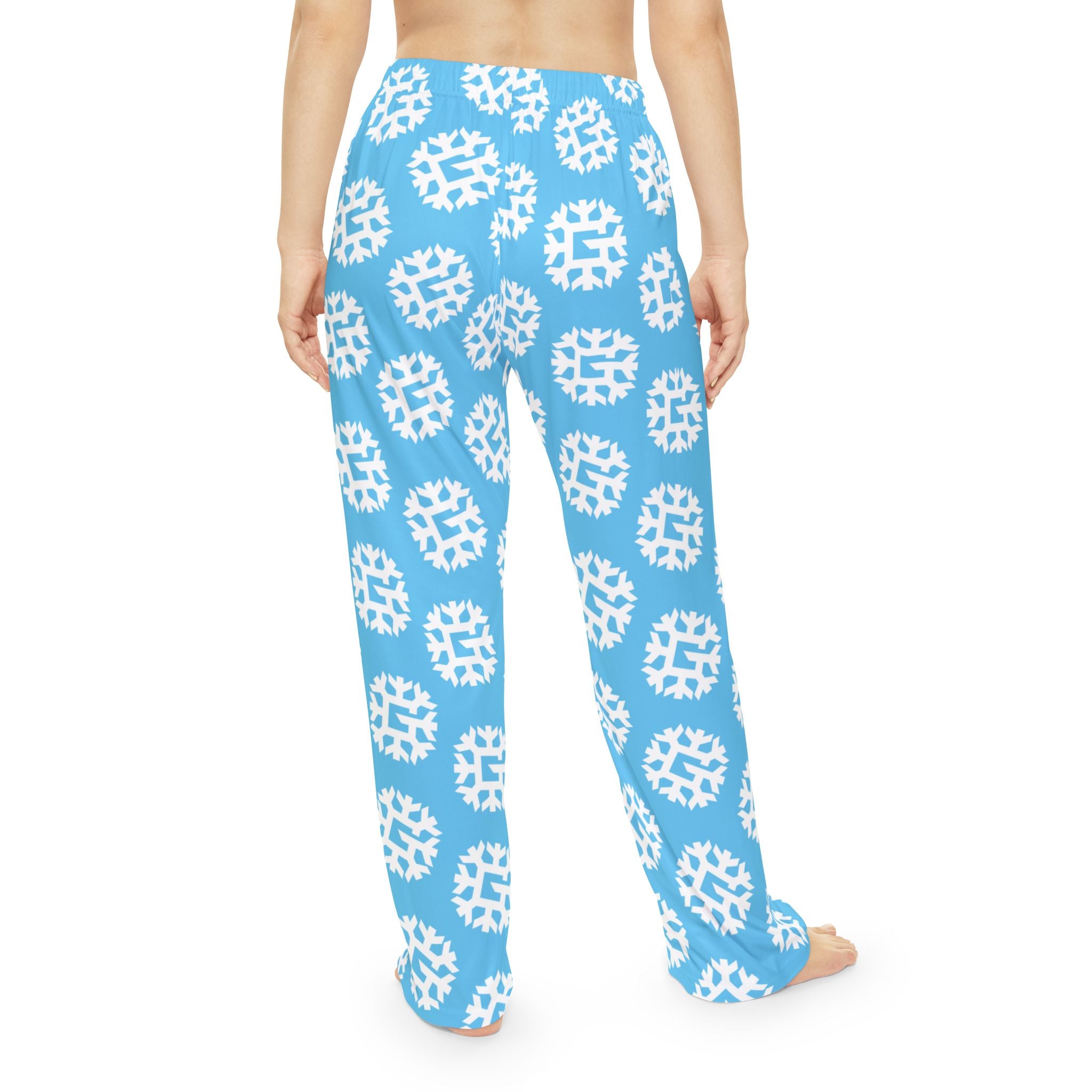 SnowyGee Signature Monogram Pajama Pants — Blue