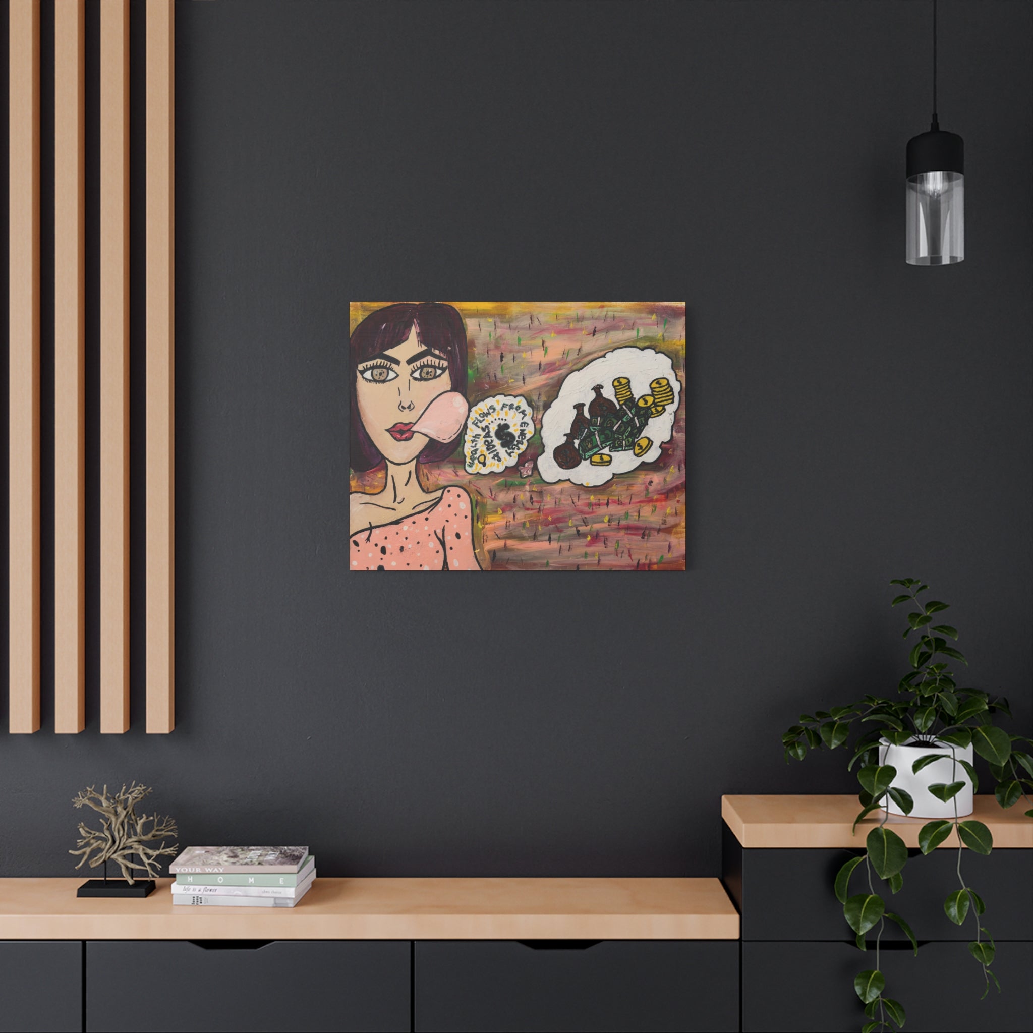 SnowyGee Manifesting — Original Canvas Print