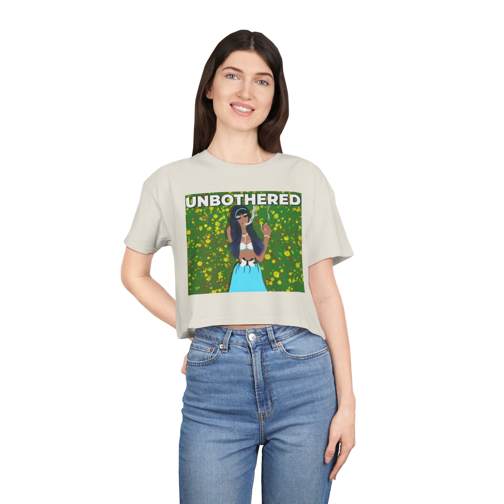 SnowyGee Unbothered Crop Tee