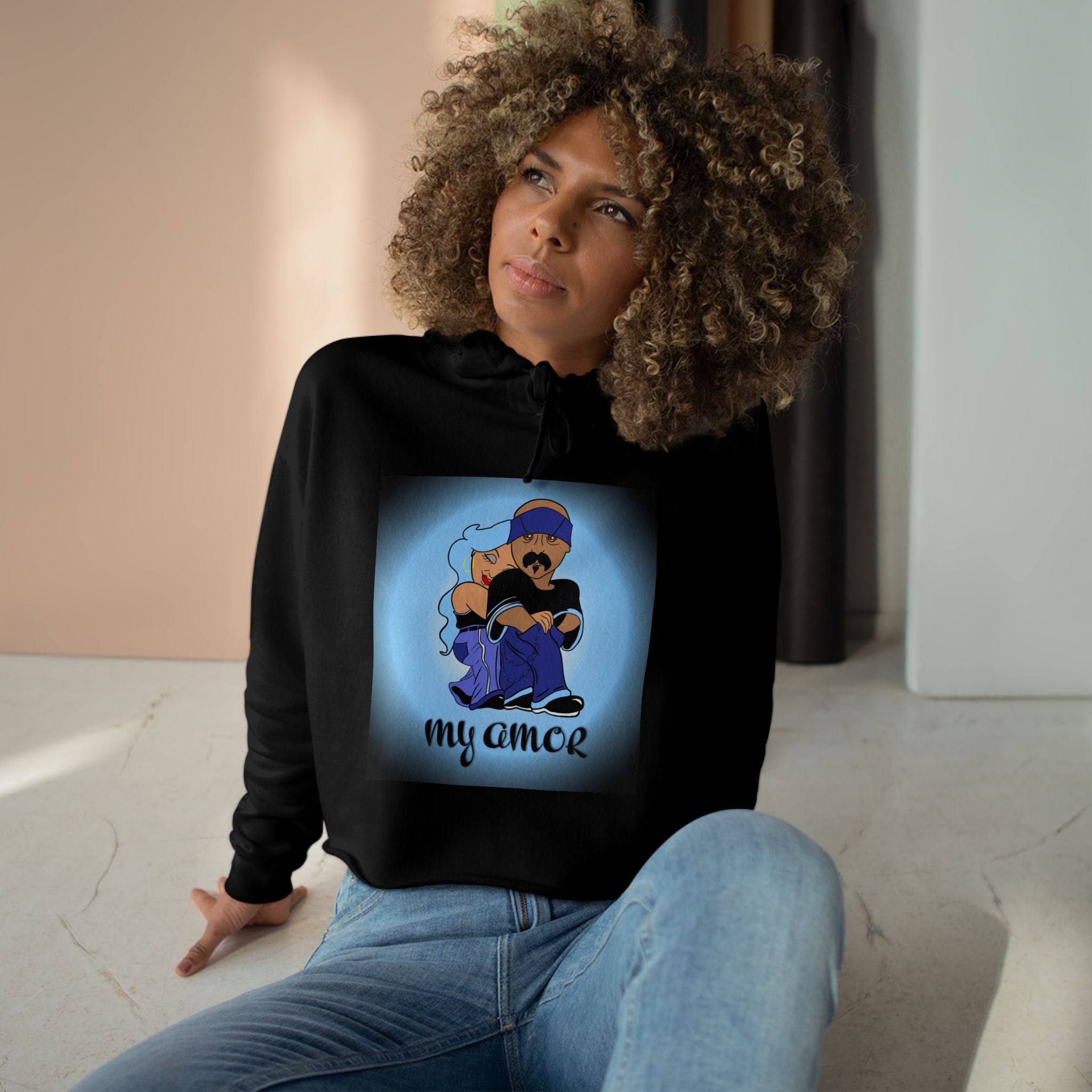 SnowyGee My Love Crop Hoodie
