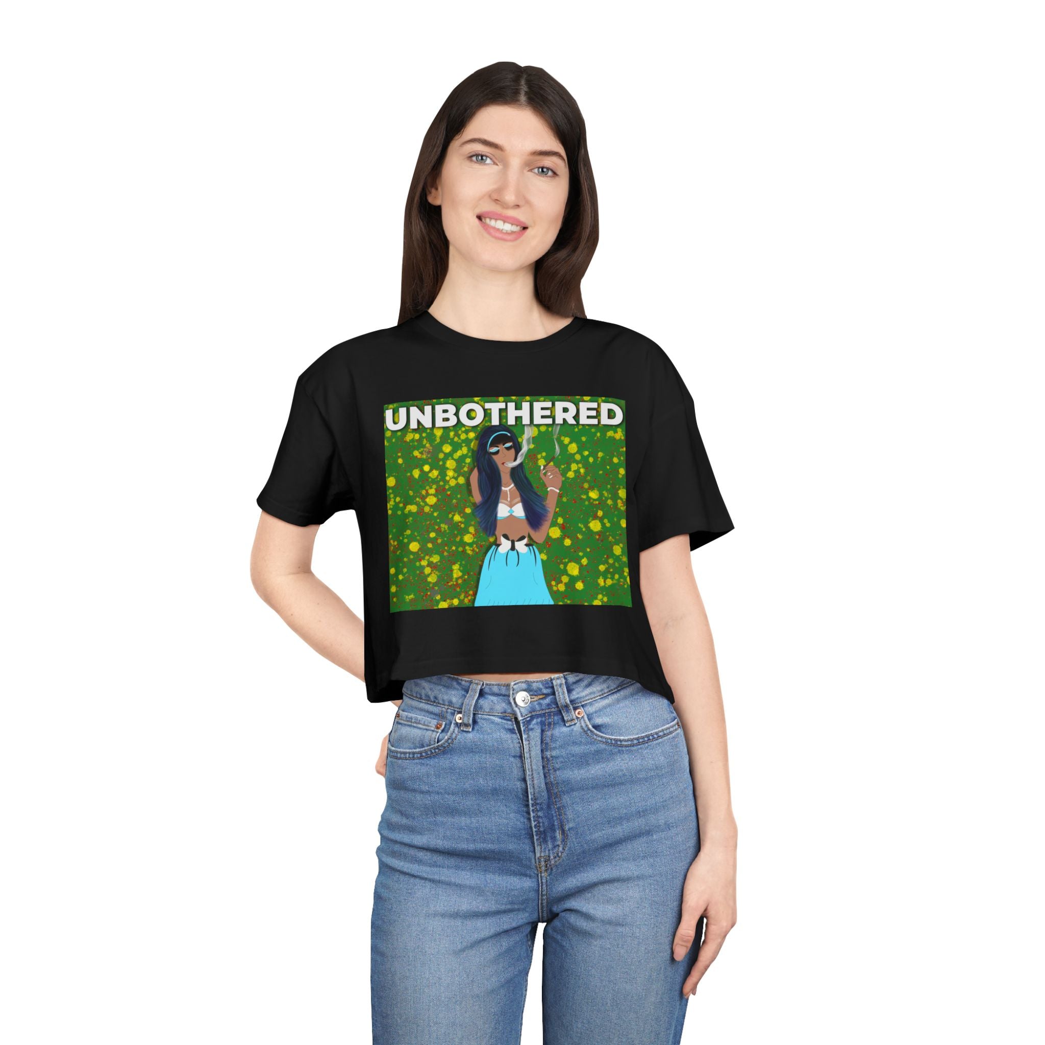 SnowyGee Unbothered Crop Tee