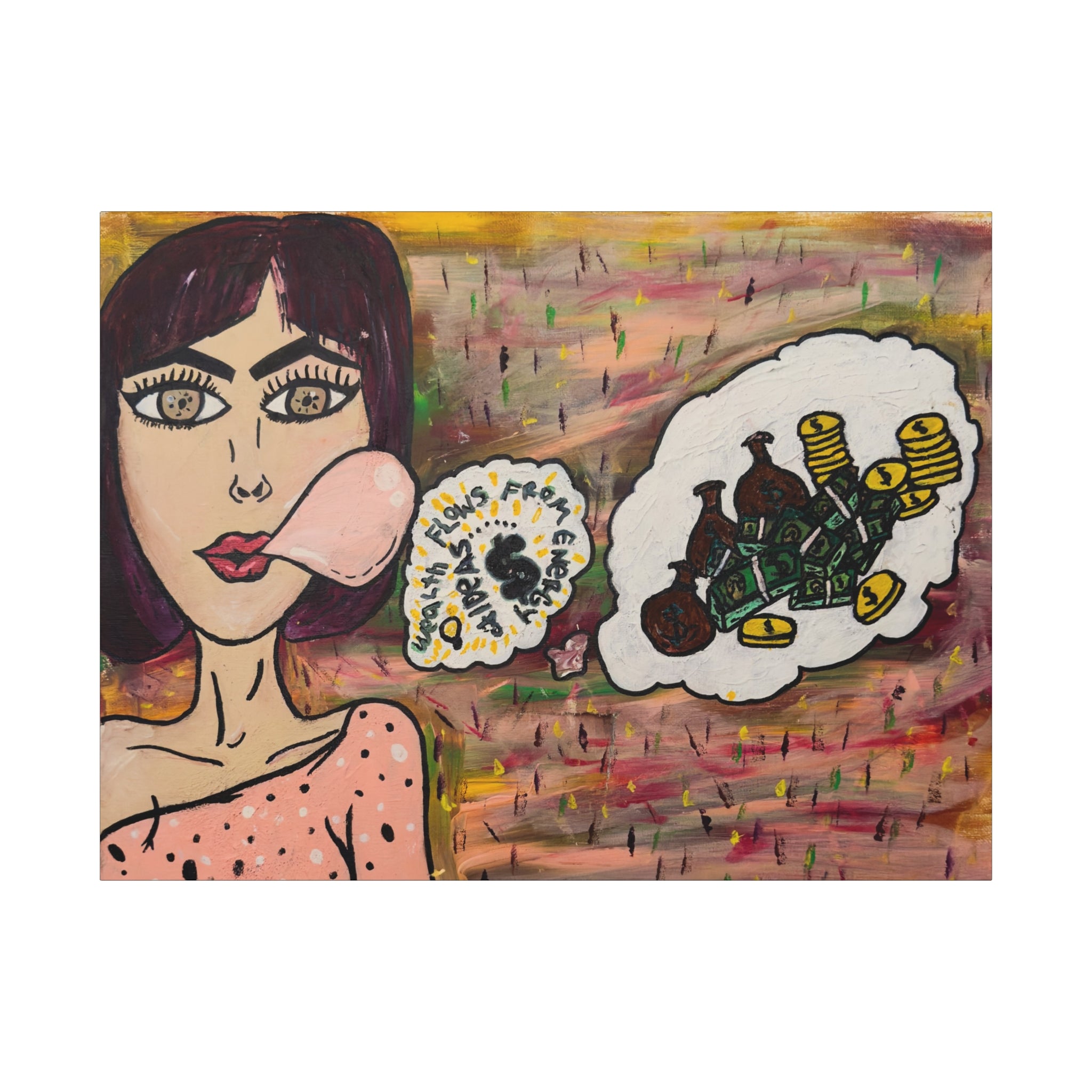 SnowyGee Manifesting — Original Canvas Print