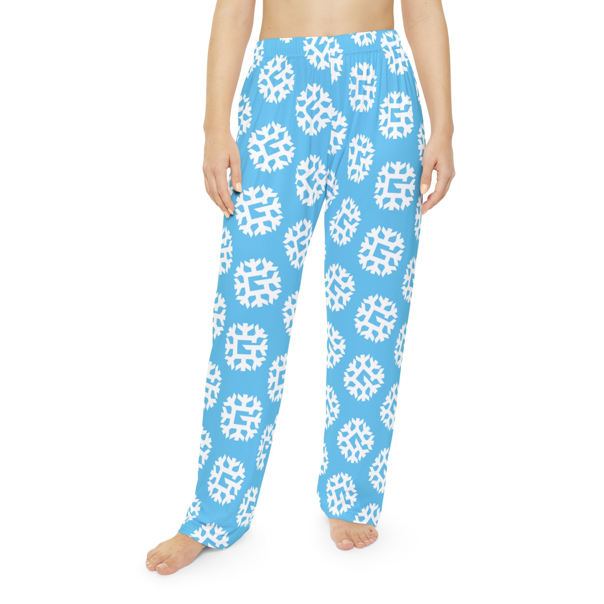SnowyGee Signature Monogram Pajama Pants — Blue
