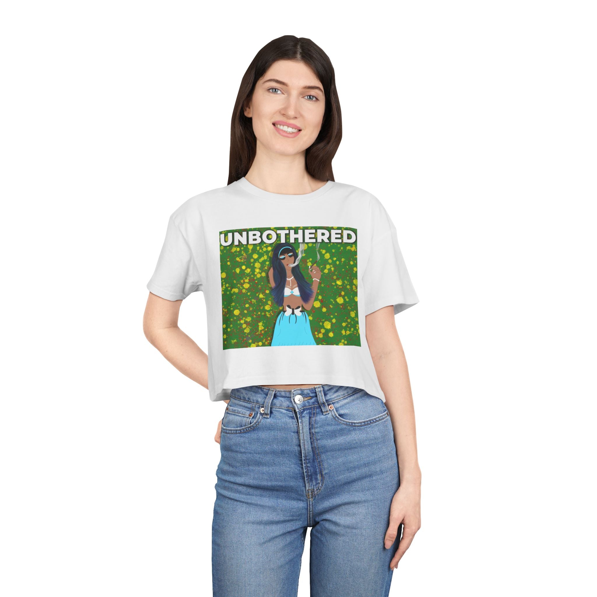 SnowyGee Unbothered Crop Tee