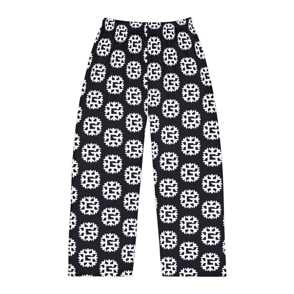 SnowyGee Signature Monogram Pajama Pants — Men's Black