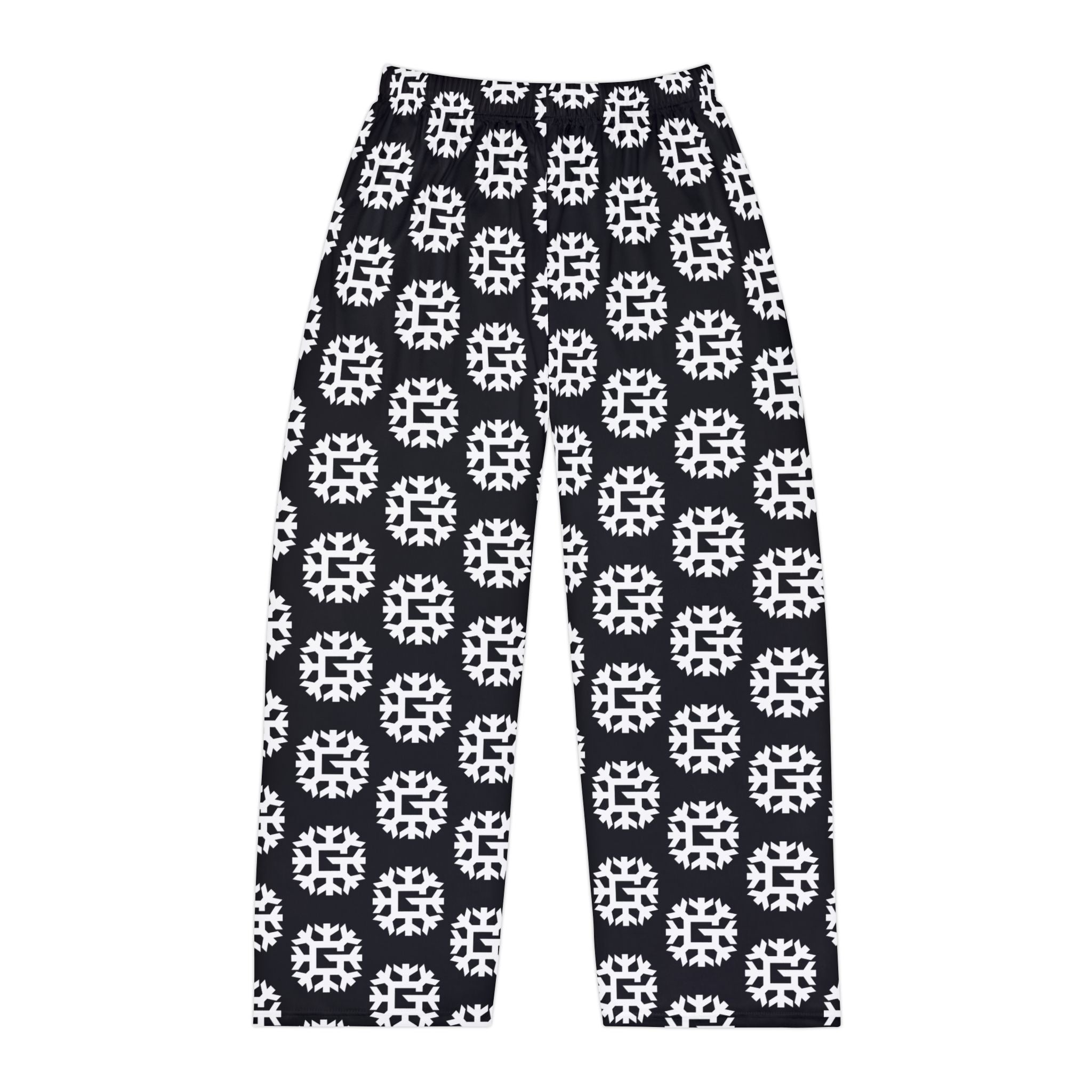 SnowyGee Signature Monogram Pajama Pants — Men's Black